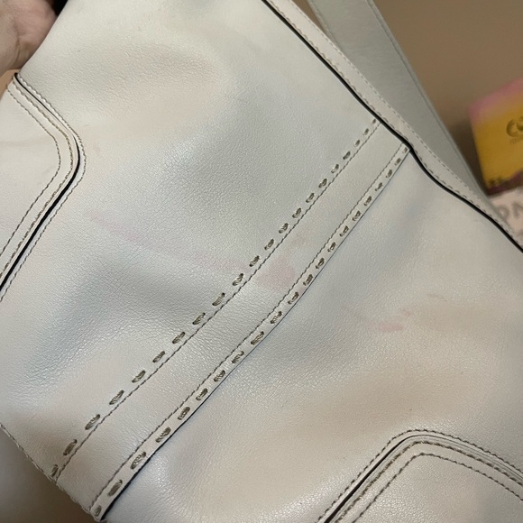 Y2K Style Coach Cream White Leather Hobo Hampton Bag - Picture 12 of 16